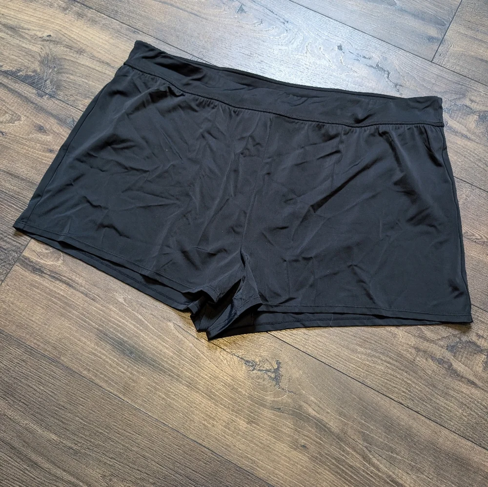 NEW Swimsuits For All Black Swim Shorts Size 26